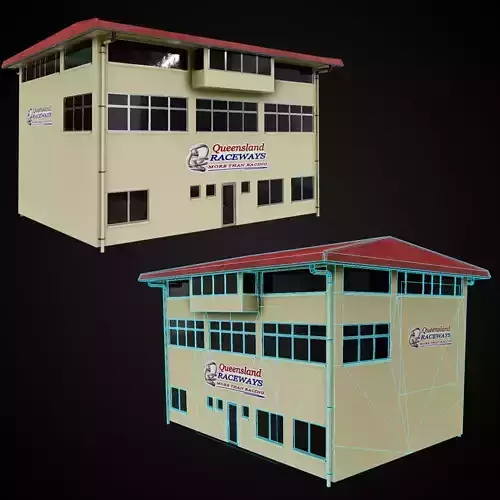 Queensland raceways 3d building PBR model  Low-poly 3D model