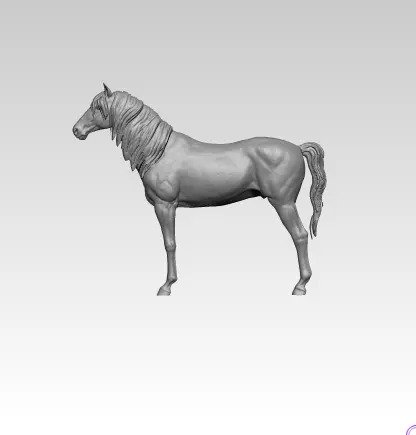 Horse mustang statue 3D print model_0