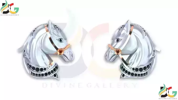 Horse Cufflink 3D print model