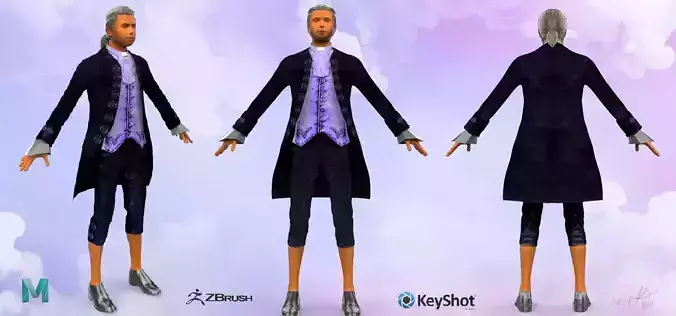 Boscovich Joseph Roger PBR Animated Low-poly 3D model