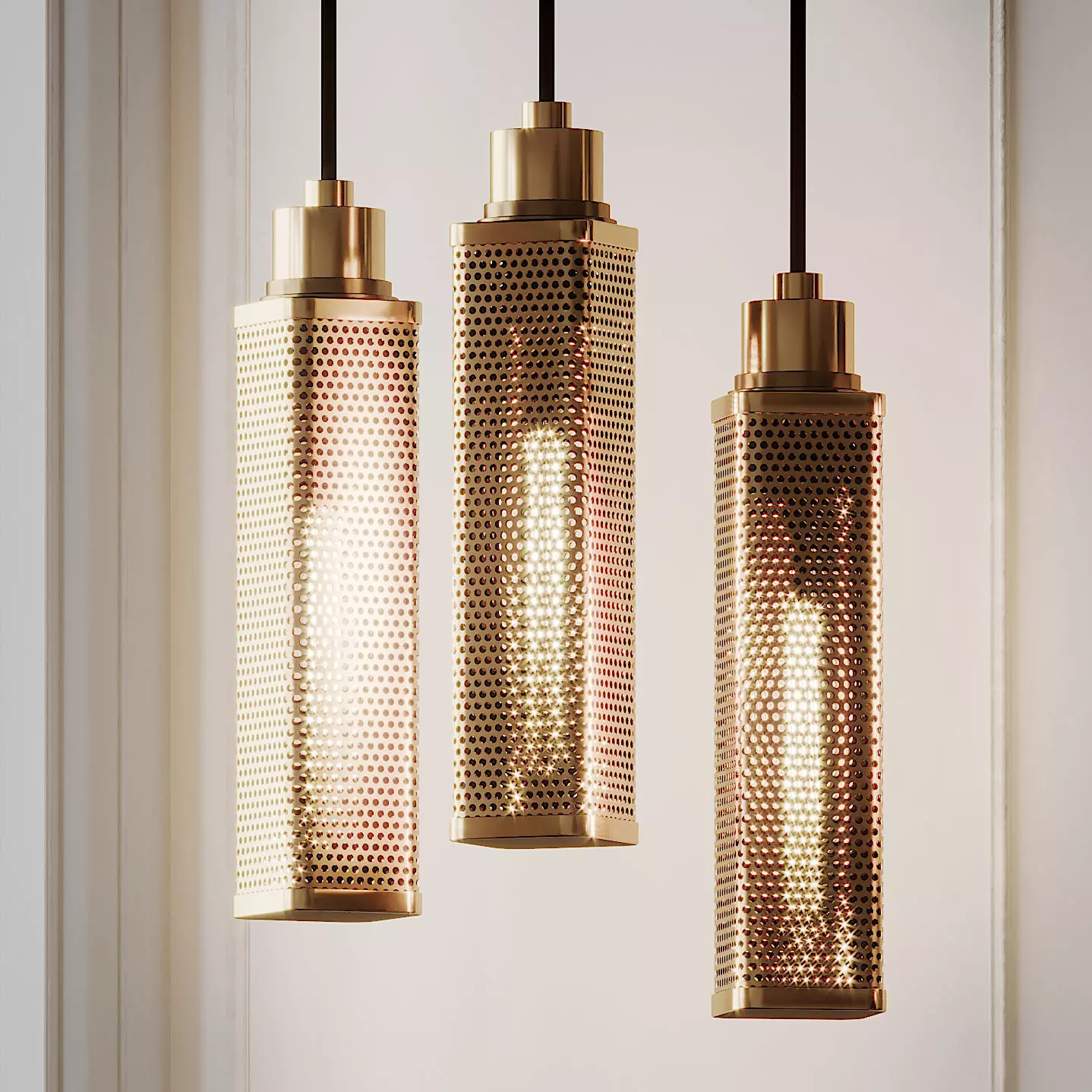 Oxon Hill 1 - Light Single Square Pendant 3D model_0