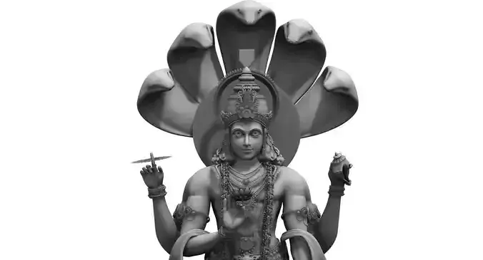 lord vishnu 3d model