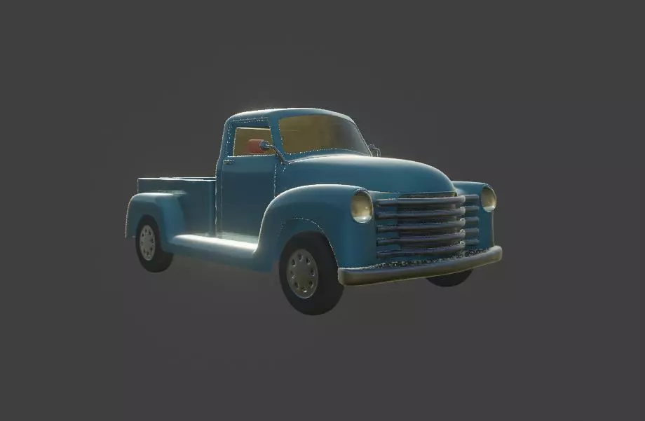 chevrolet 1947 truck Low-poly 3D model