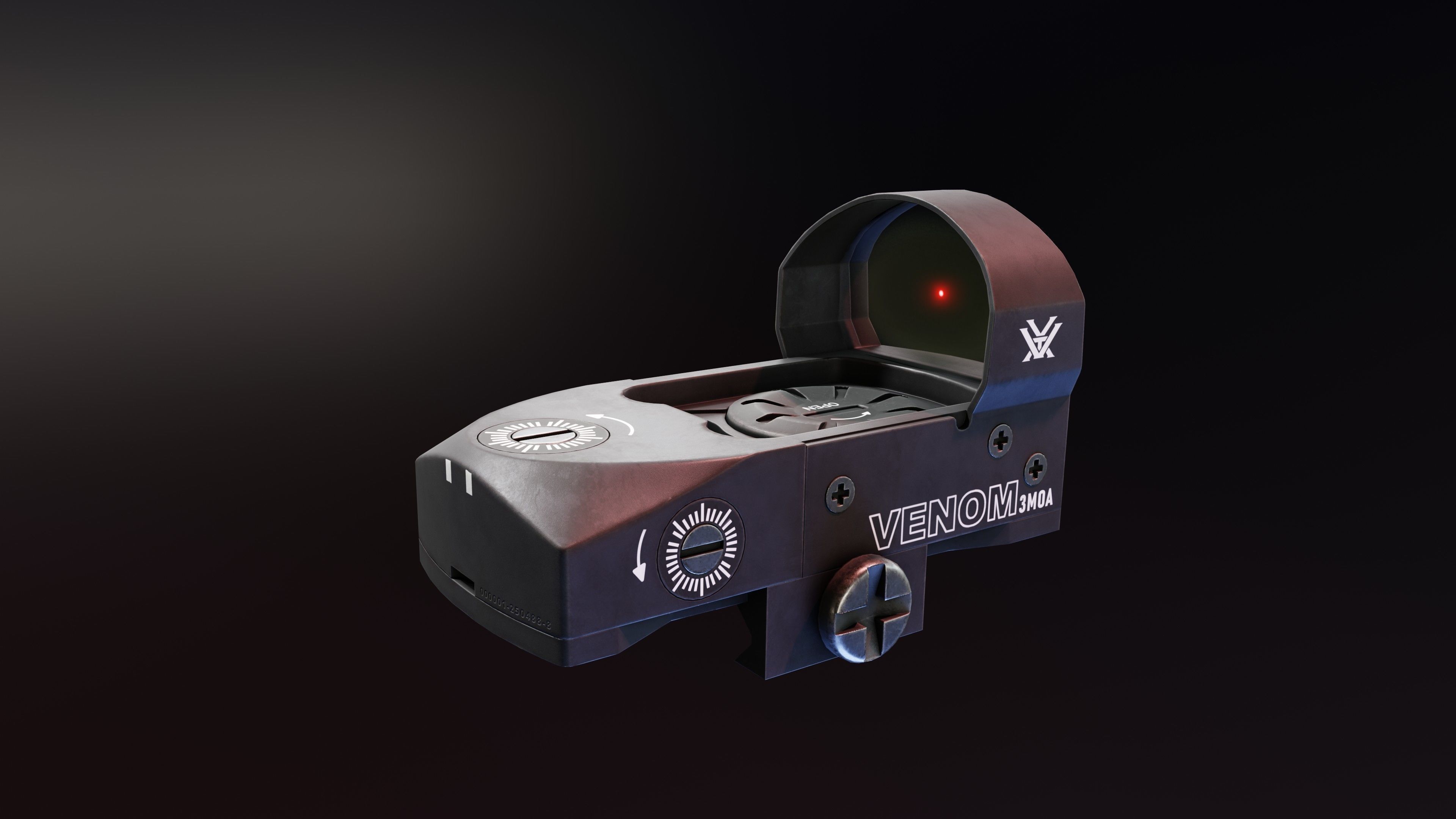 Vortex Venom RedDot Optic Low-poly 3D model_1