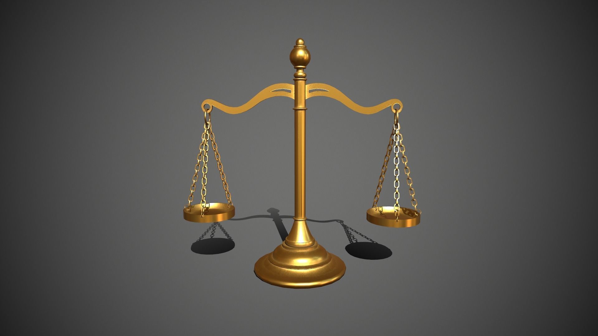 Scales of Justice Low-poly 3D model_2