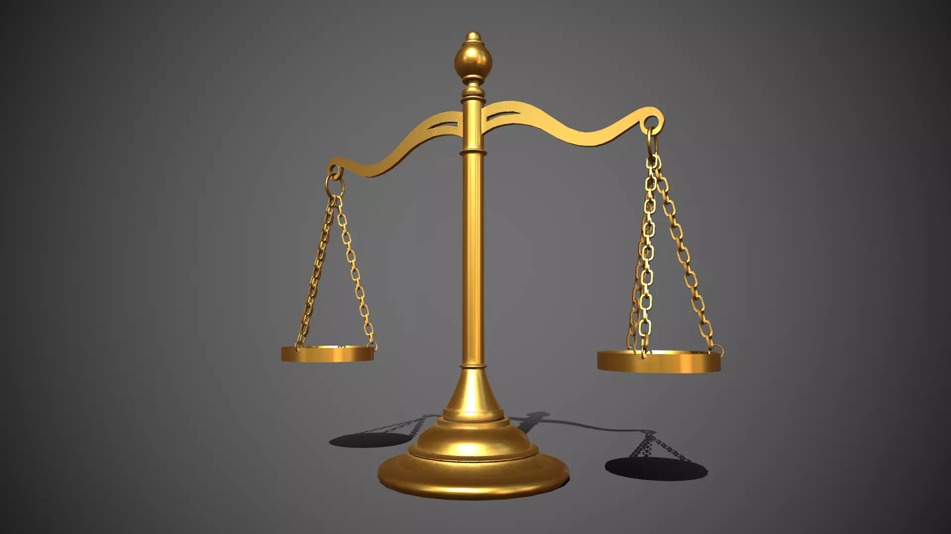 Scales of Justice Low-poly 3D model_0