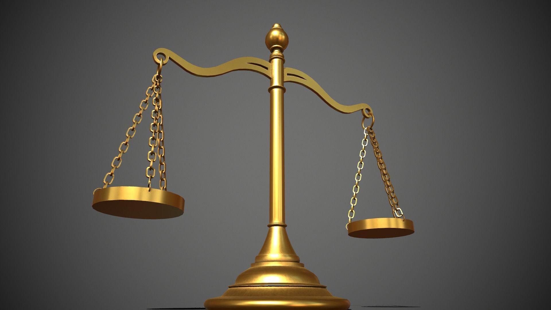 Scales of Justice Low-poly 3D model_6