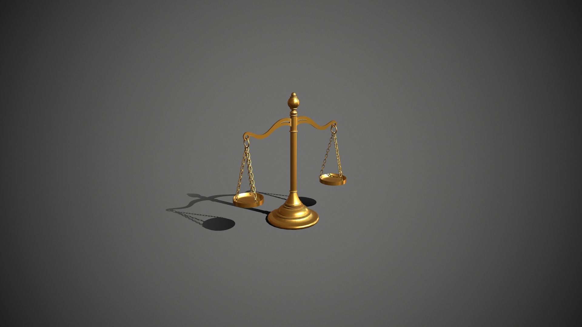 Scales of Justice Low-poly 3D model_3