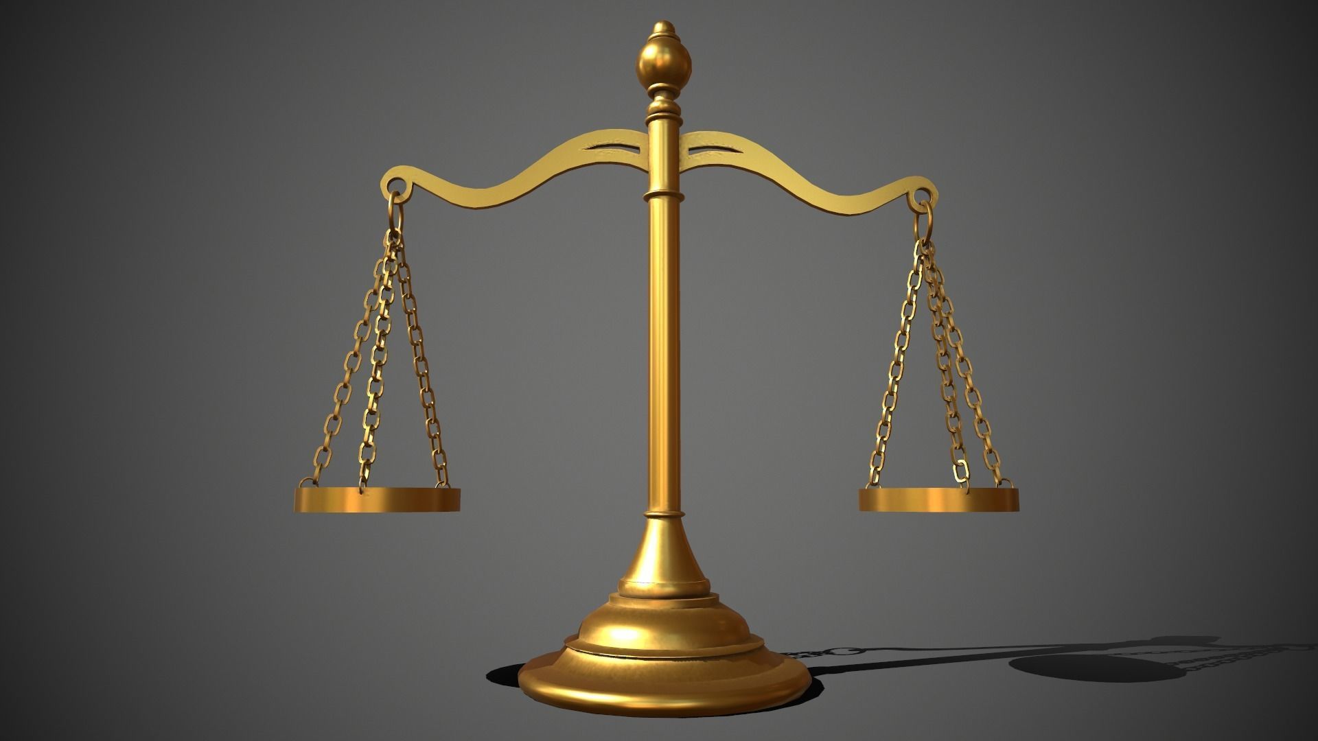 Scales of Justice Low-poly 3D model_7