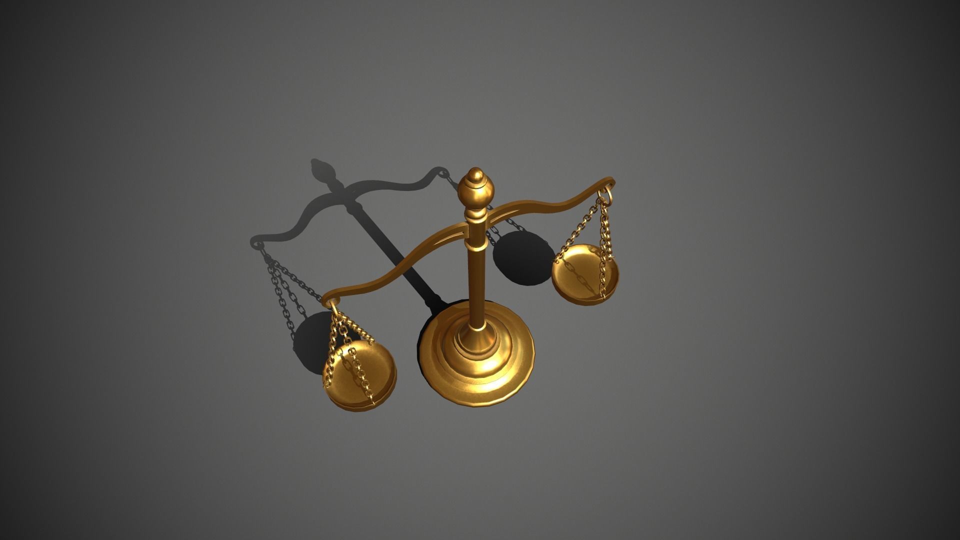 Scales of Justice Low-poly 3D model_5