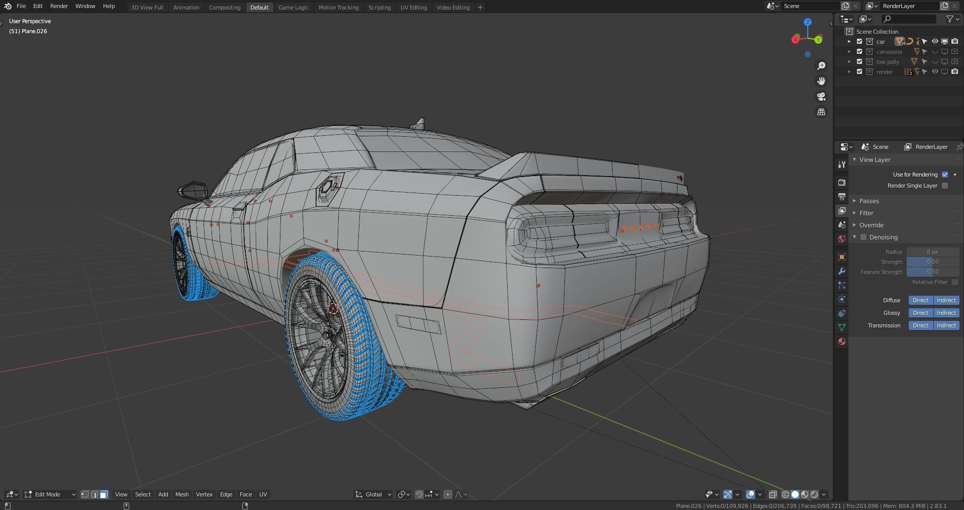 dodge challenger Free 3D model_5