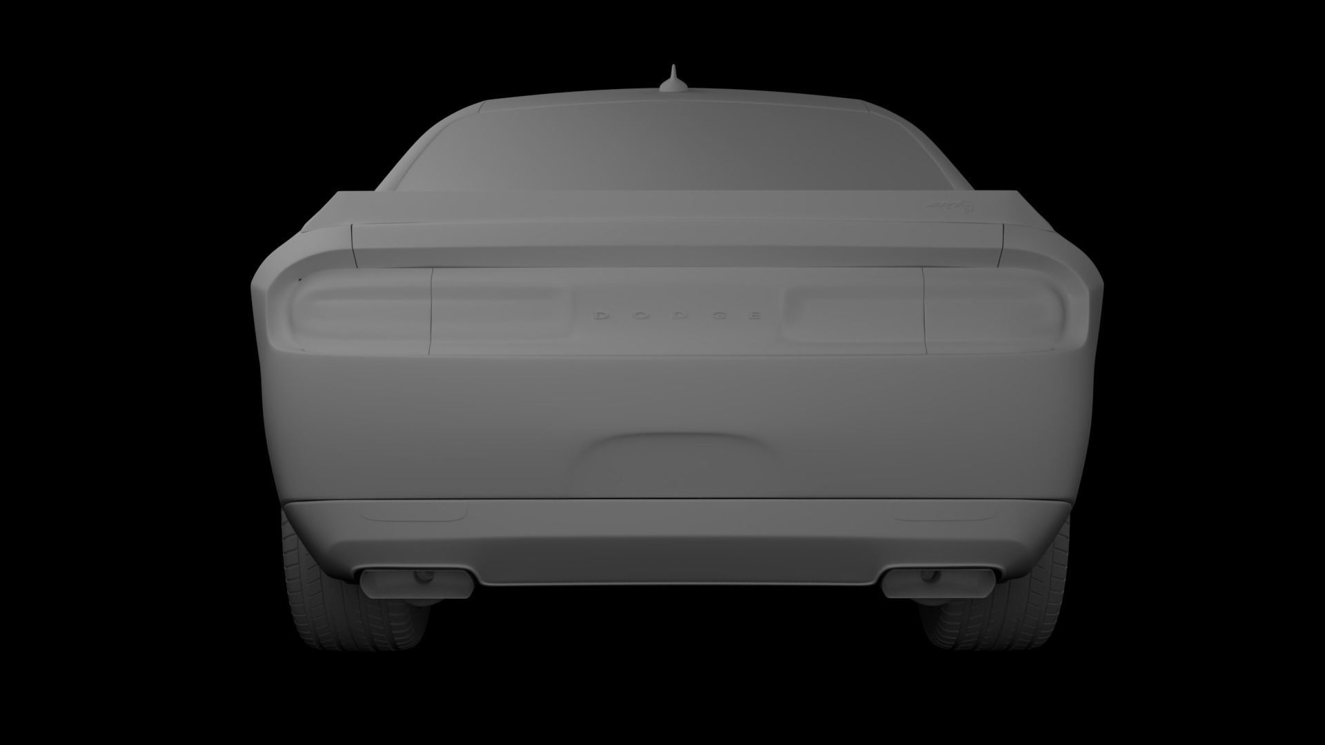 dodge challenger Free 3D model_1