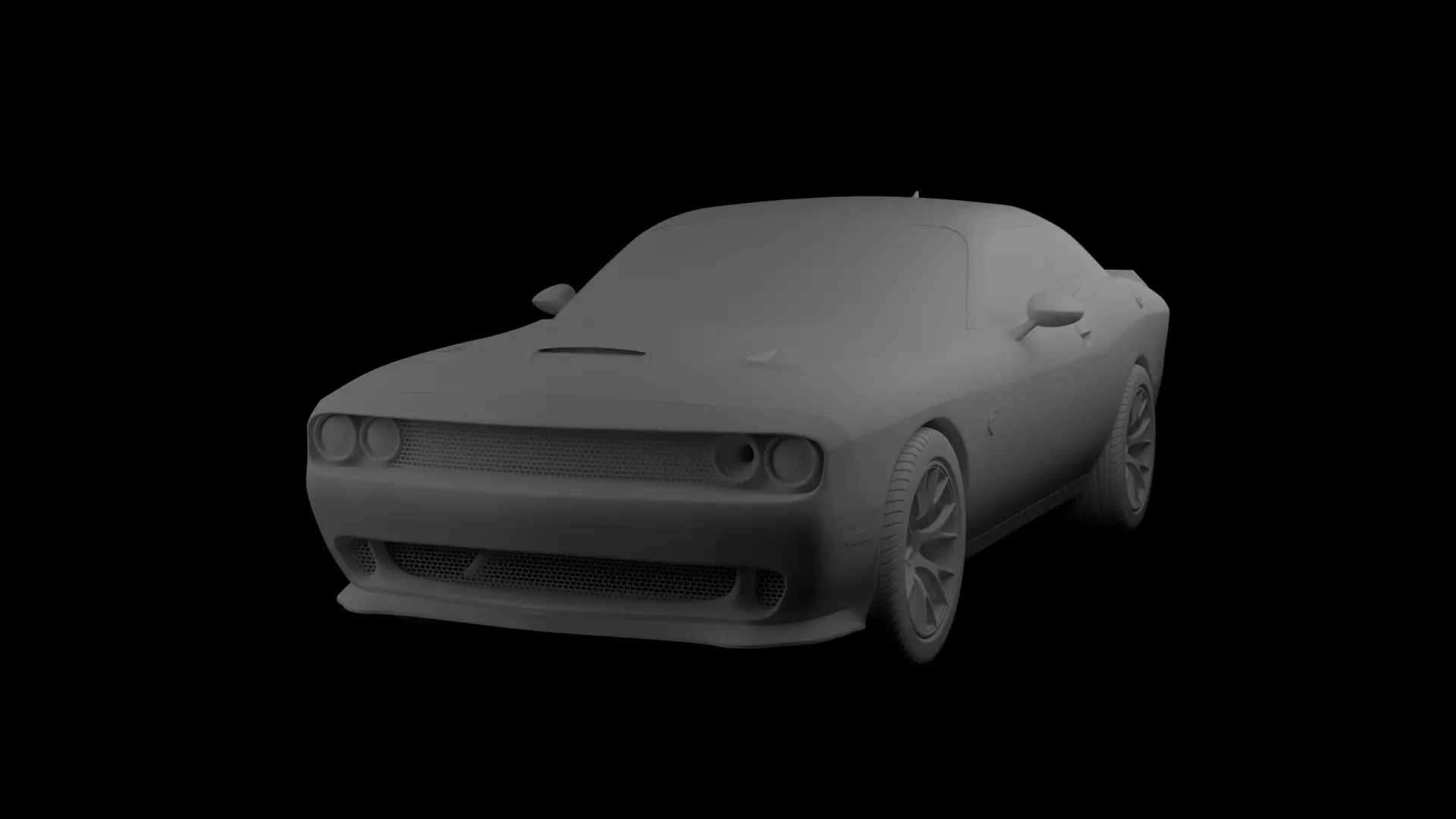 dodge challenger Free 3D model_0