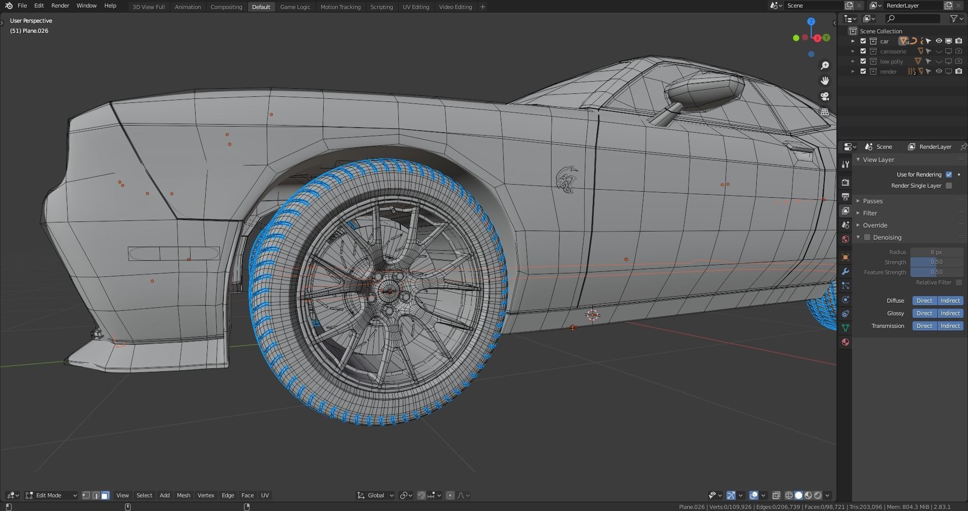 dodge challenger Free 3D model_4