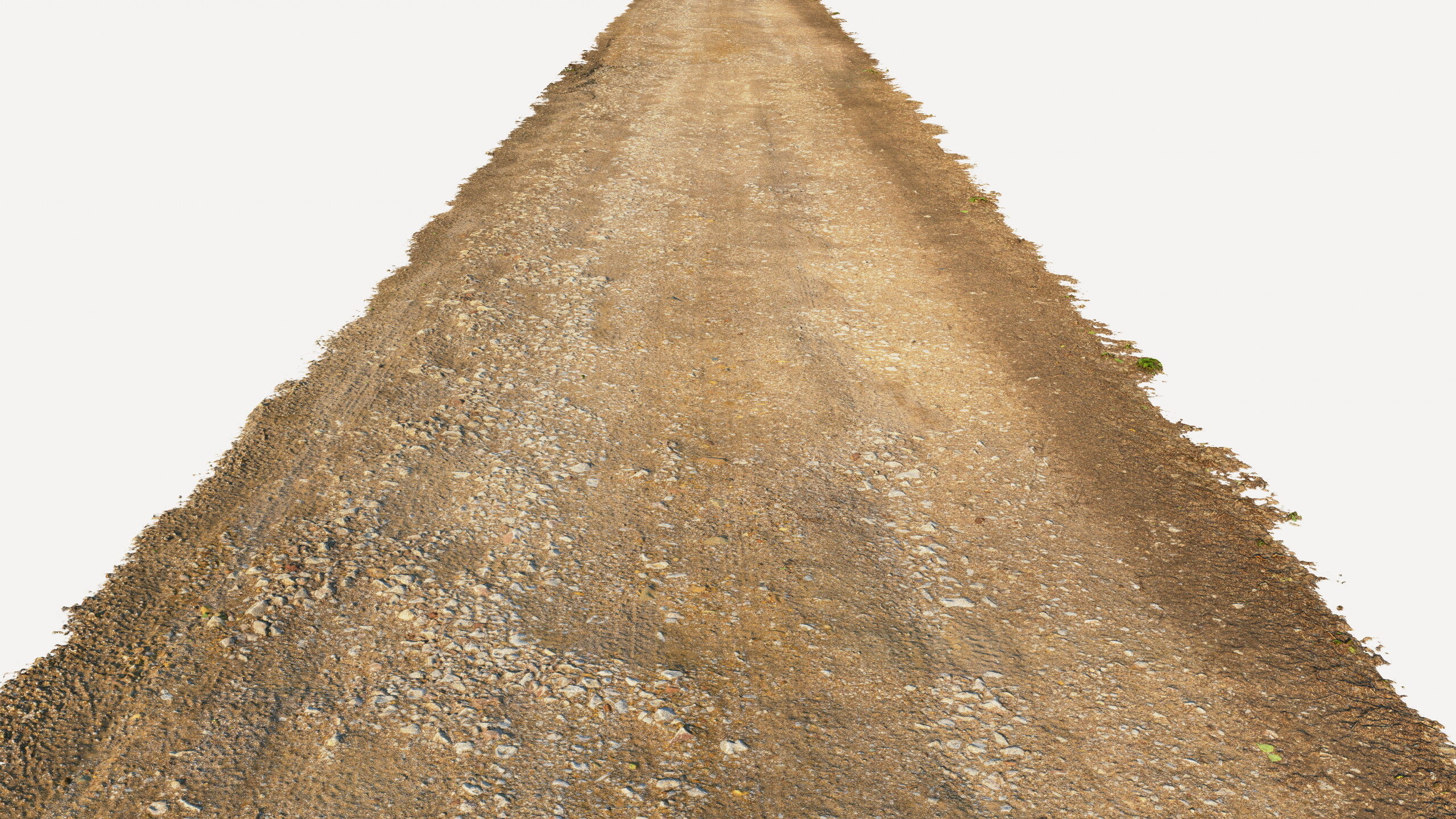 Summer gravel road 01 25 meters Low-poly 3D model_11