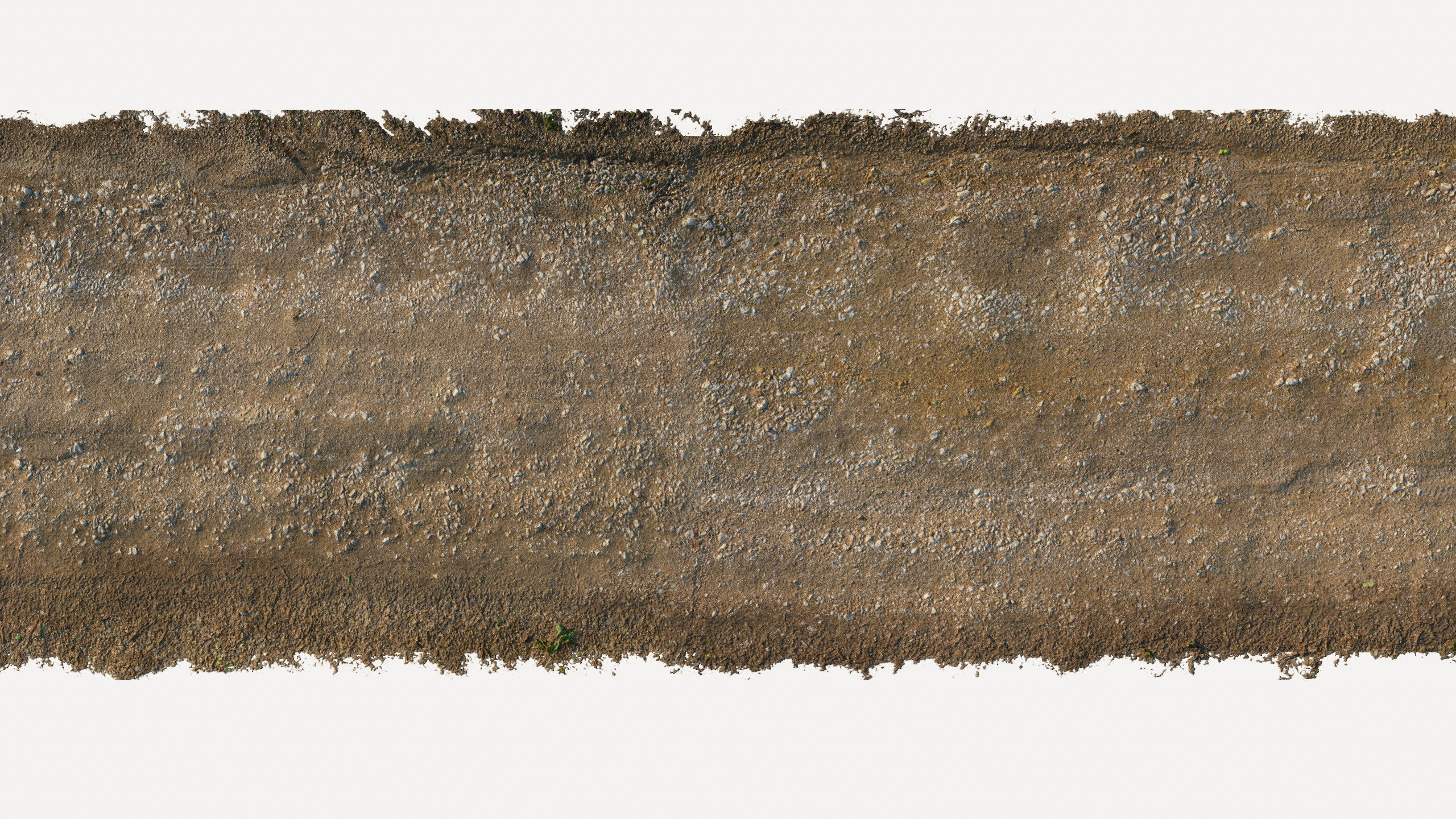 Summer gravel road 01 25 meters Low-poly 3D model_16