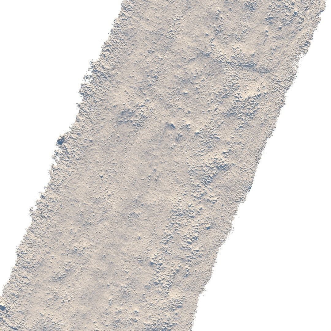 Summer gravel road 01 25 meters Low-poly 3D model_9