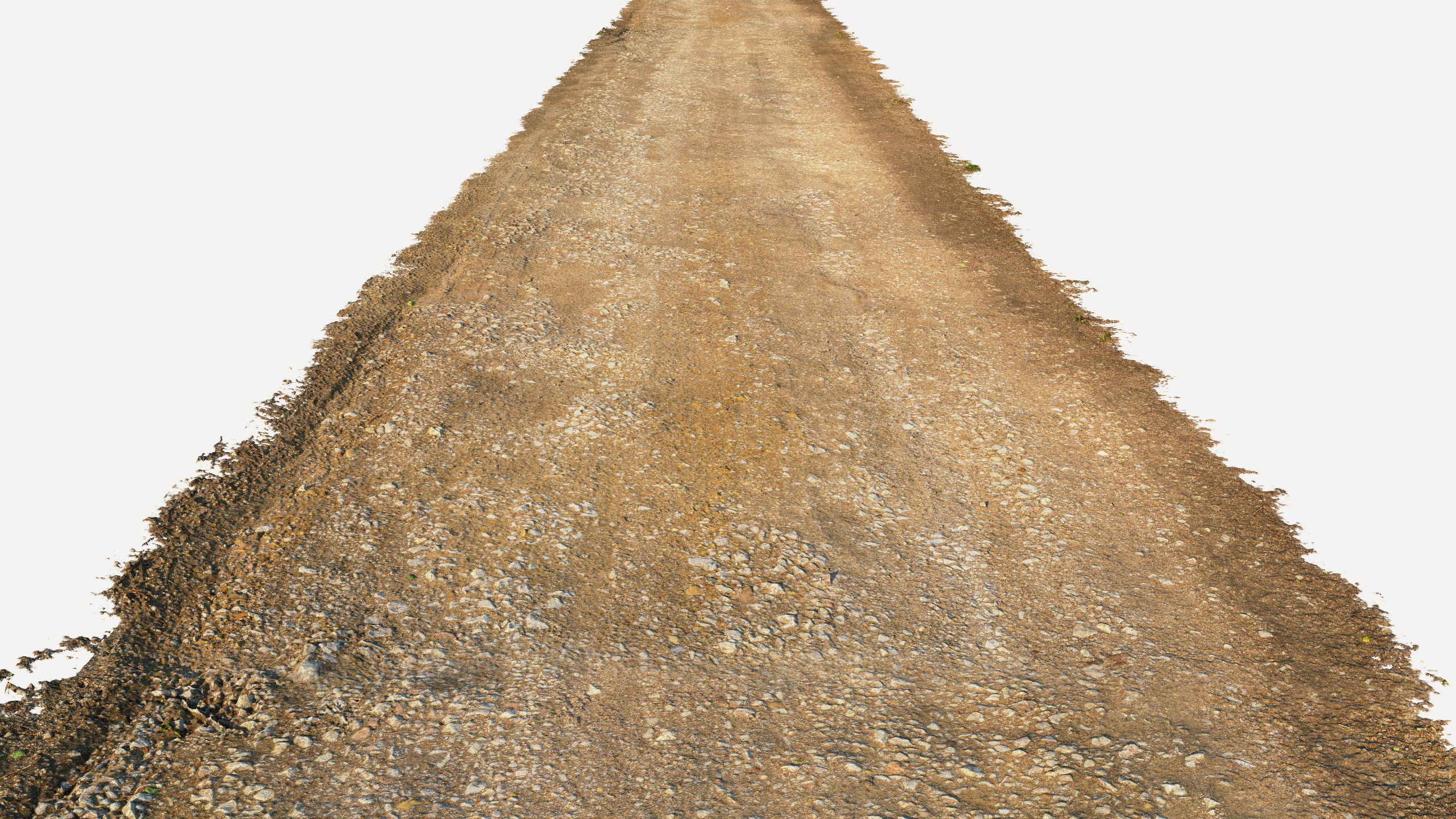 Summer gravel road 01 25 meters Low-poly 3D model_14