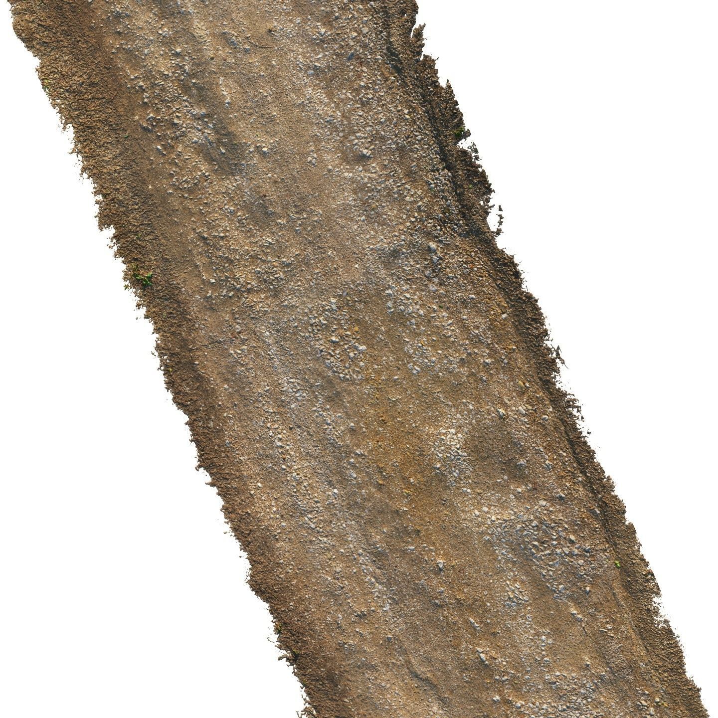 Summer gravel road 01 25 meters Low-poly 3D model_3