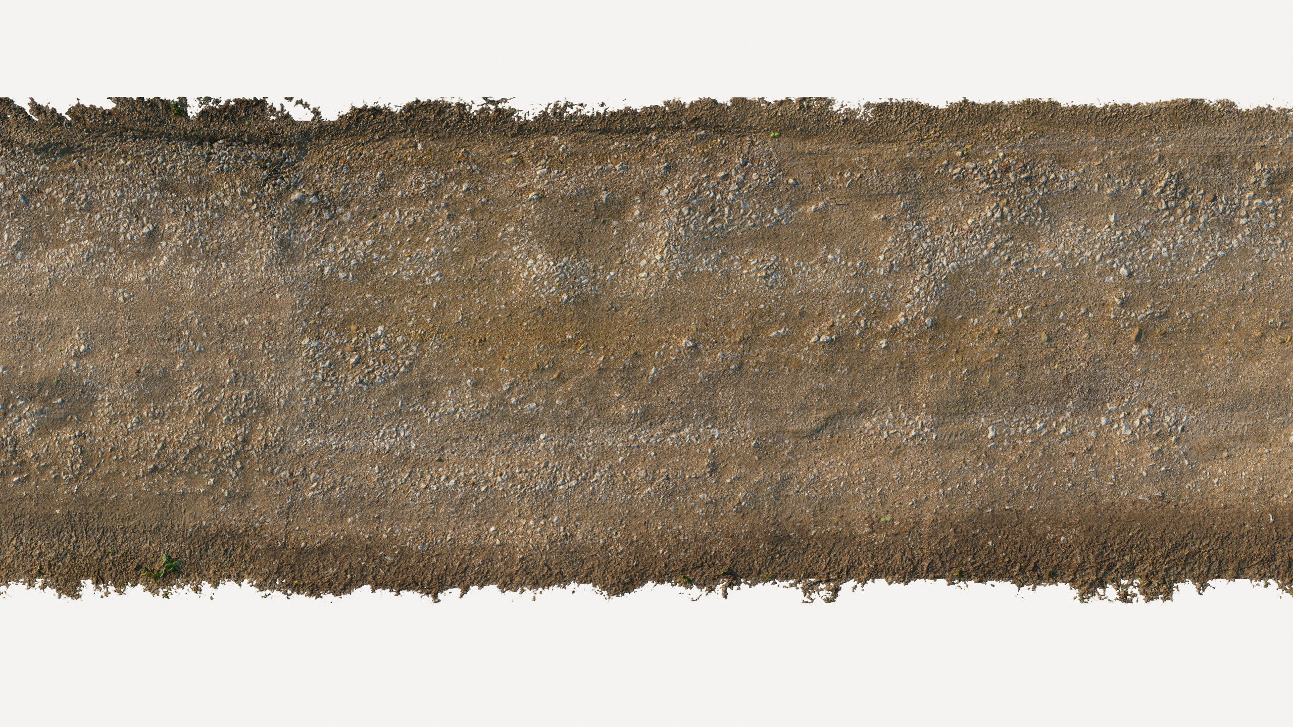 Summer gravel road 01 25 meters Low-poly 3D model_13