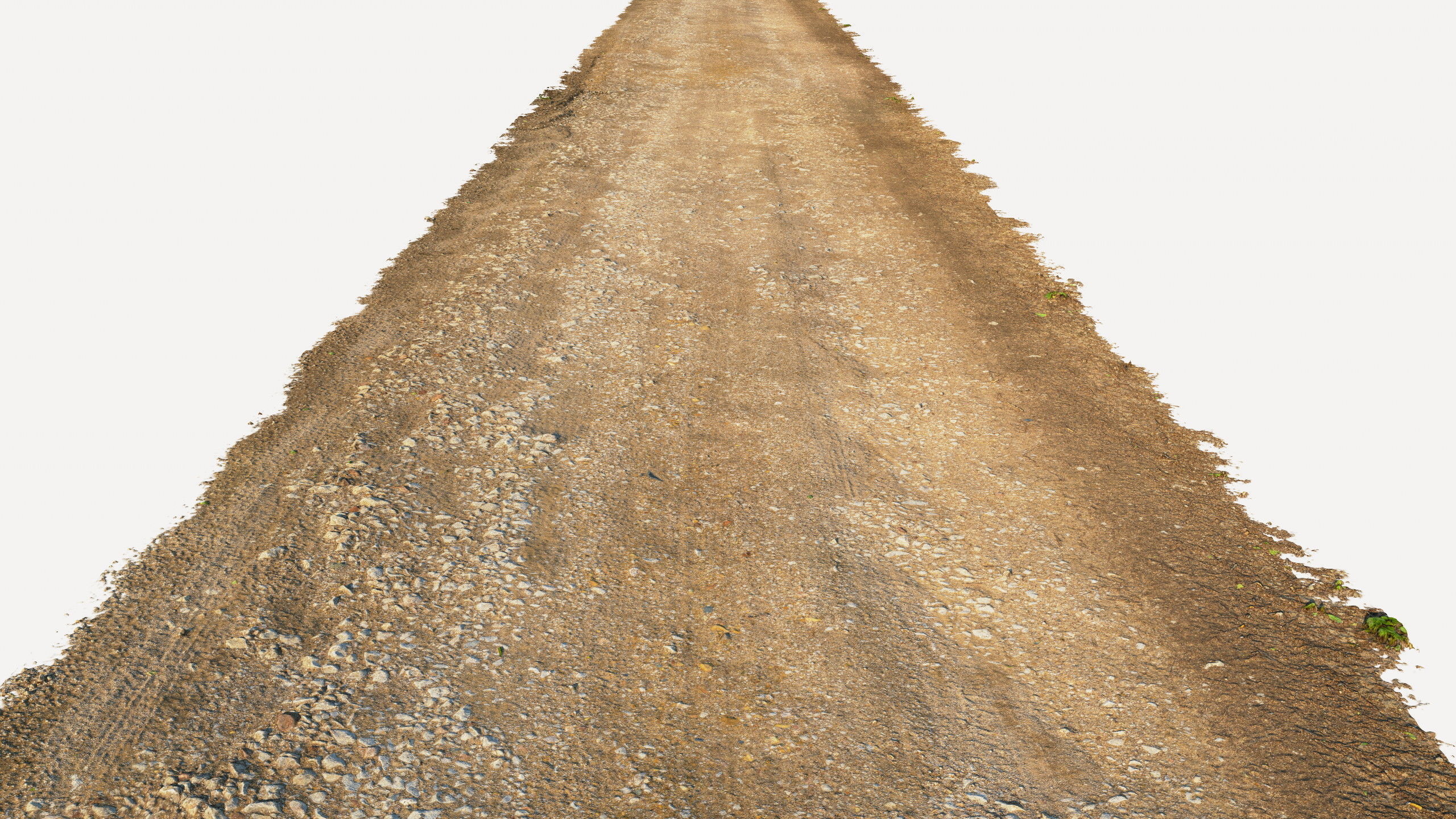 Summer gravel road 01 25 meters Low-poly 3D model_17