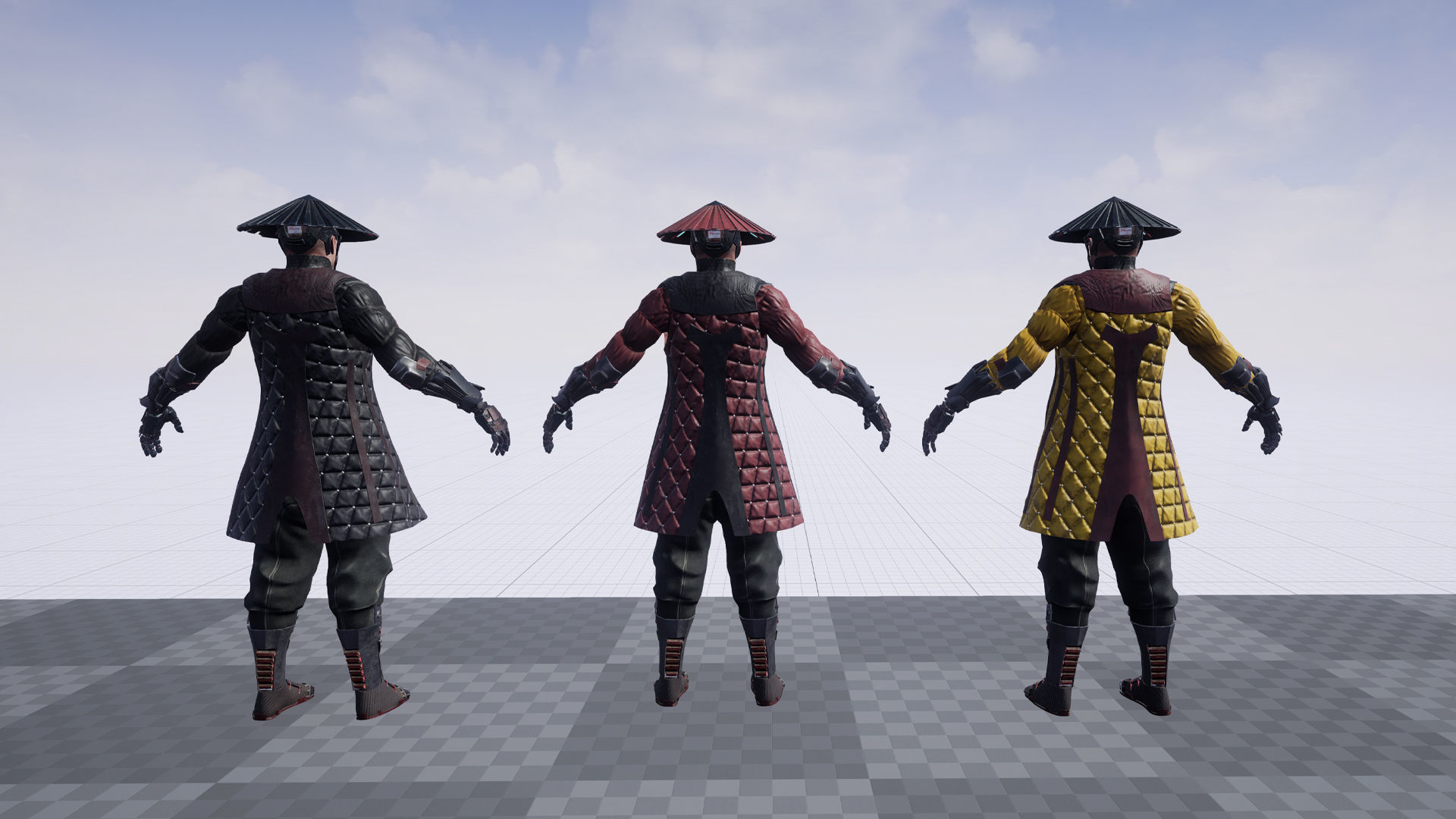 Cyber samurai 2 Low-poly 3D model_18