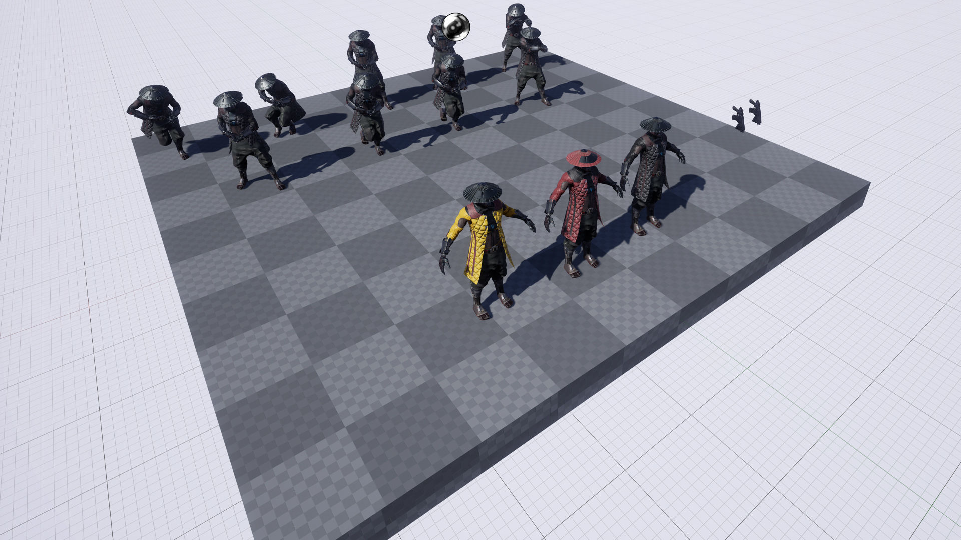 Cyber samurai 2 Low-poly 3D model_19