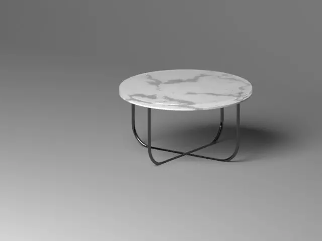 Chair marble side table Free 3D model_0