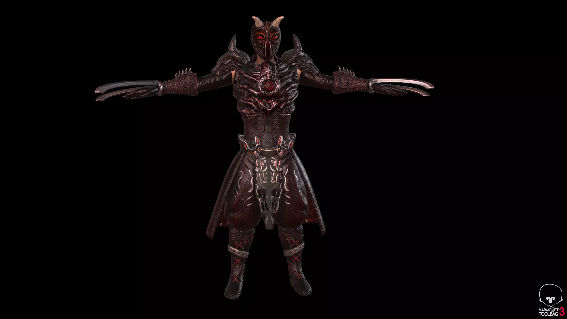 Dragon barbarian AAA 3D model Low-poly 3D model_0