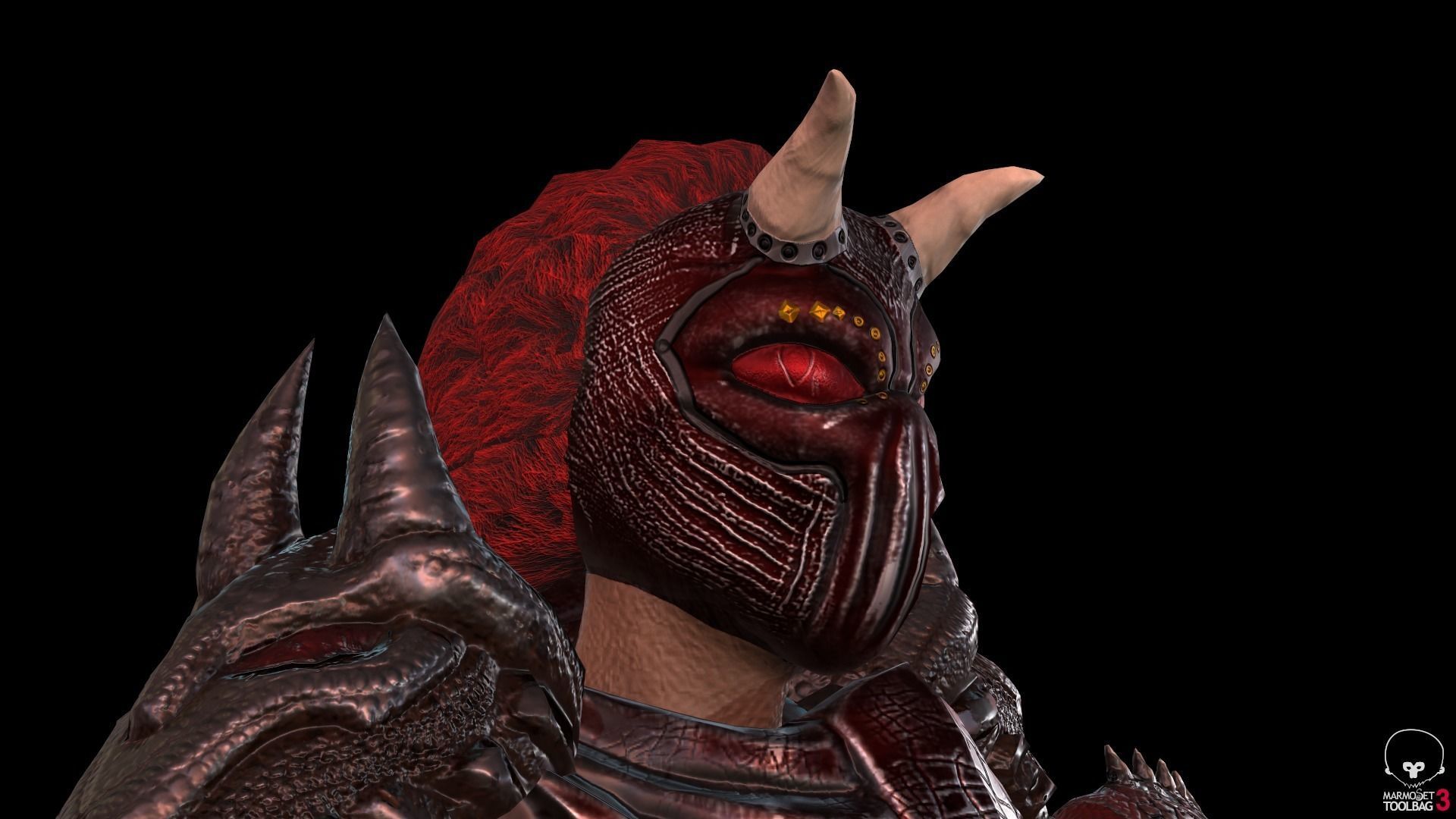 Dragon barbarian AAA 3D model Low-poly 3D model_5