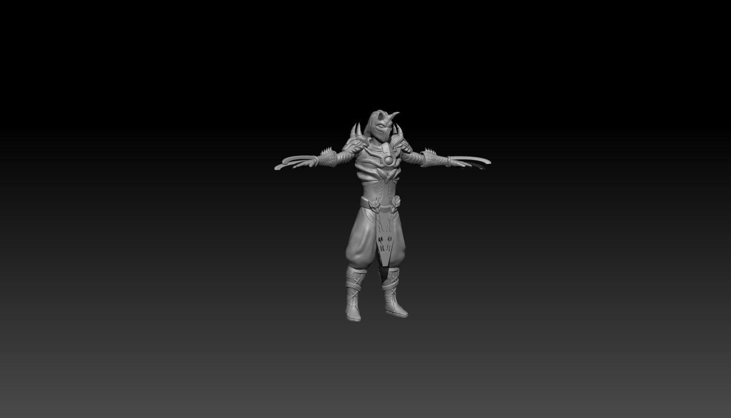 Dragon barbarian AAA 3D model Low-poly 3D model_6