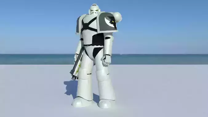 SpaceMarine  Free low-poly 3D model