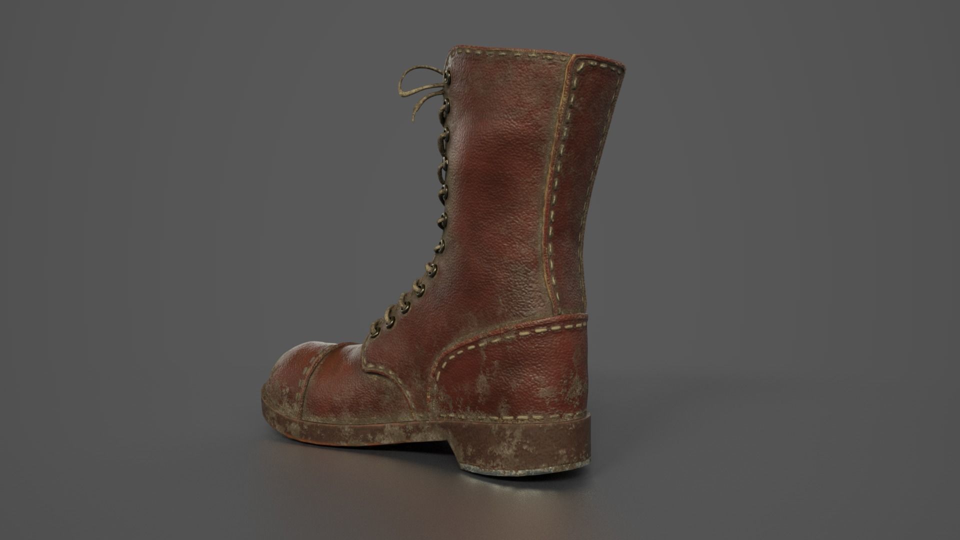 Army Boot Low-poly 3D model_1