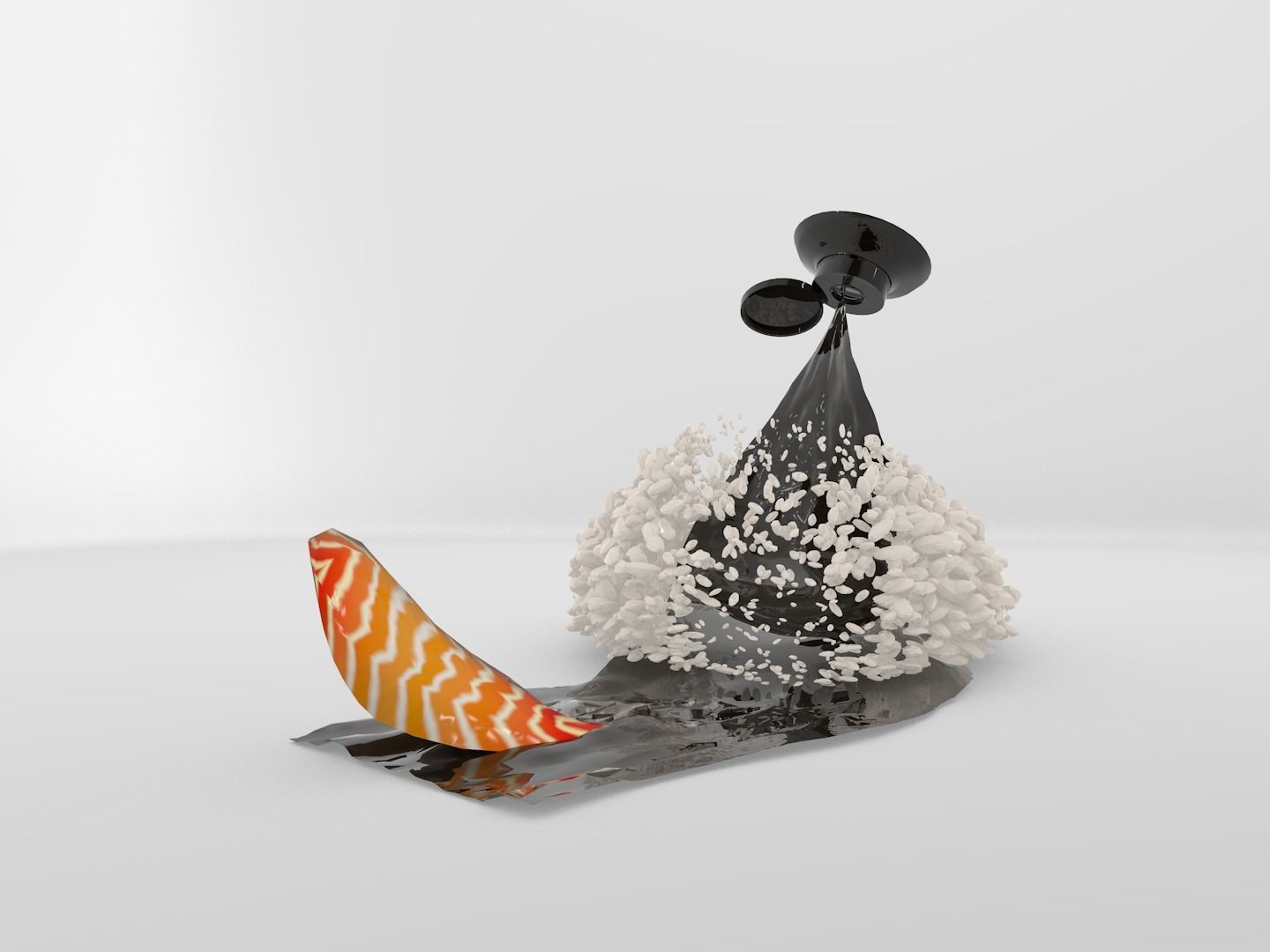 Sushi Salmon 3D model_1