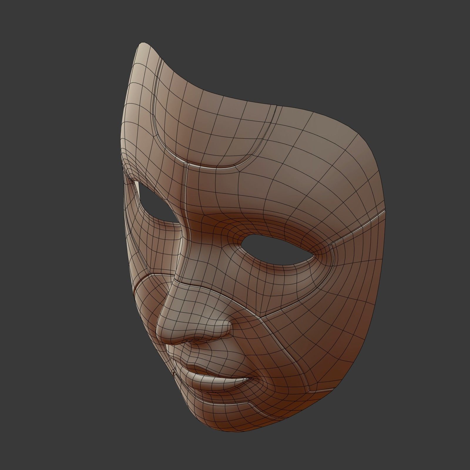 Robot Mask Low-poly 3D model_10