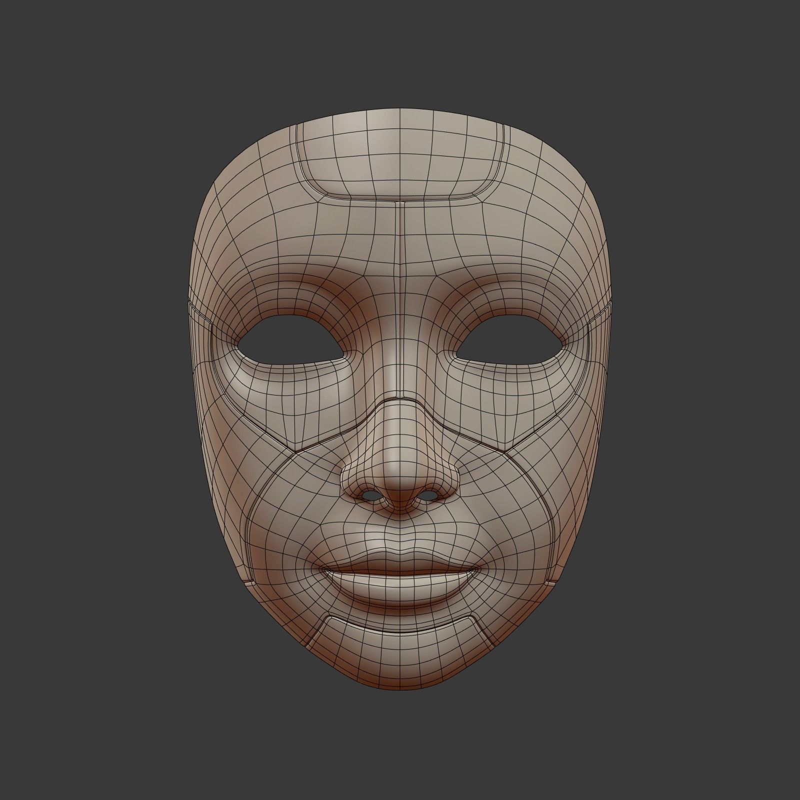 Robot Mask Low-poly 3D model_2
