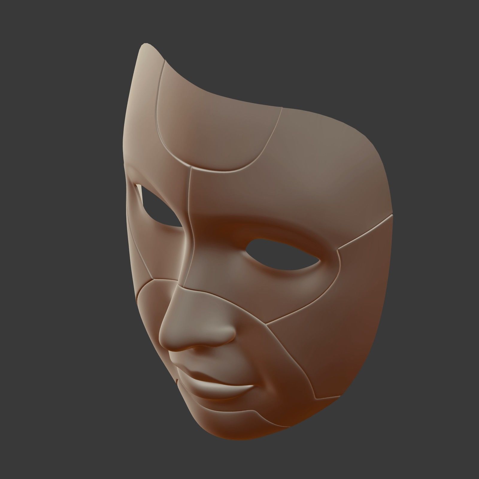 Robot Mask Low-poly 3D model_9
