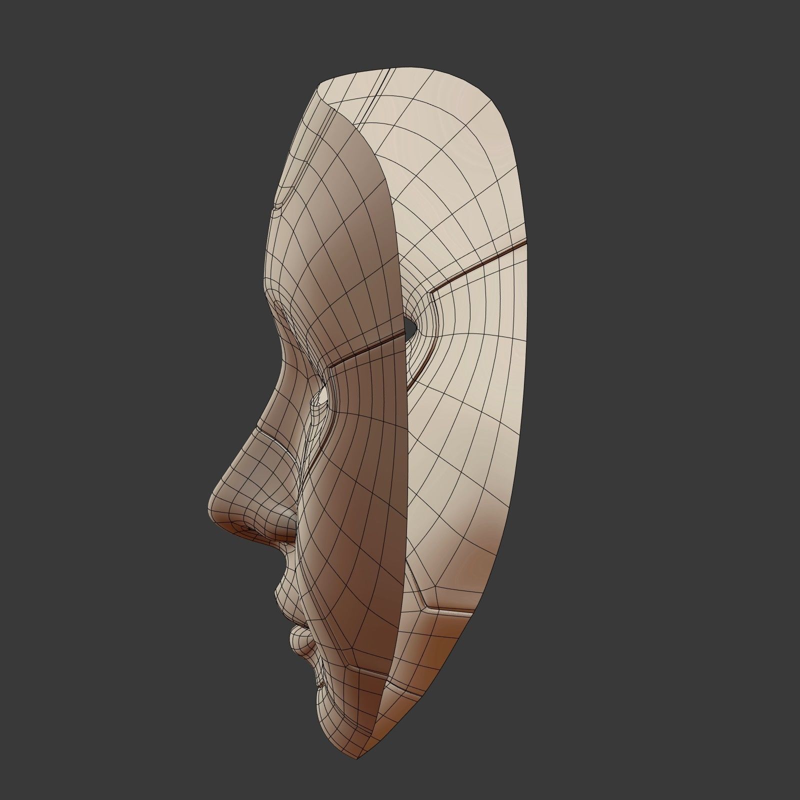 Robot Mask Low-poly 3D model_16
