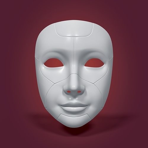 Robot Mask Low-poly 3D model