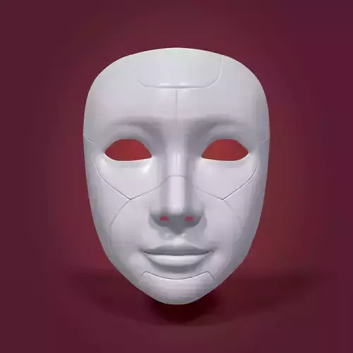 Robot Mask Low-poly 3D model