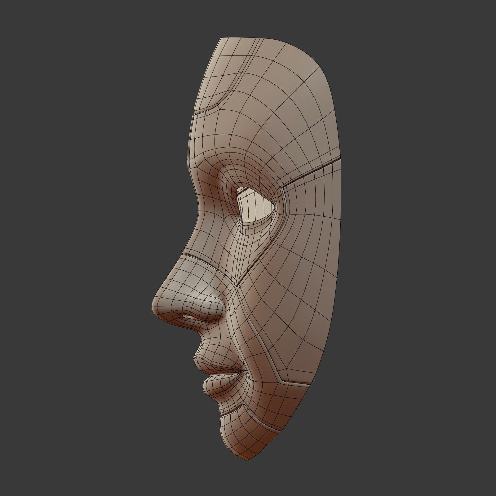 Robot Mask Low-poly 3D model_6