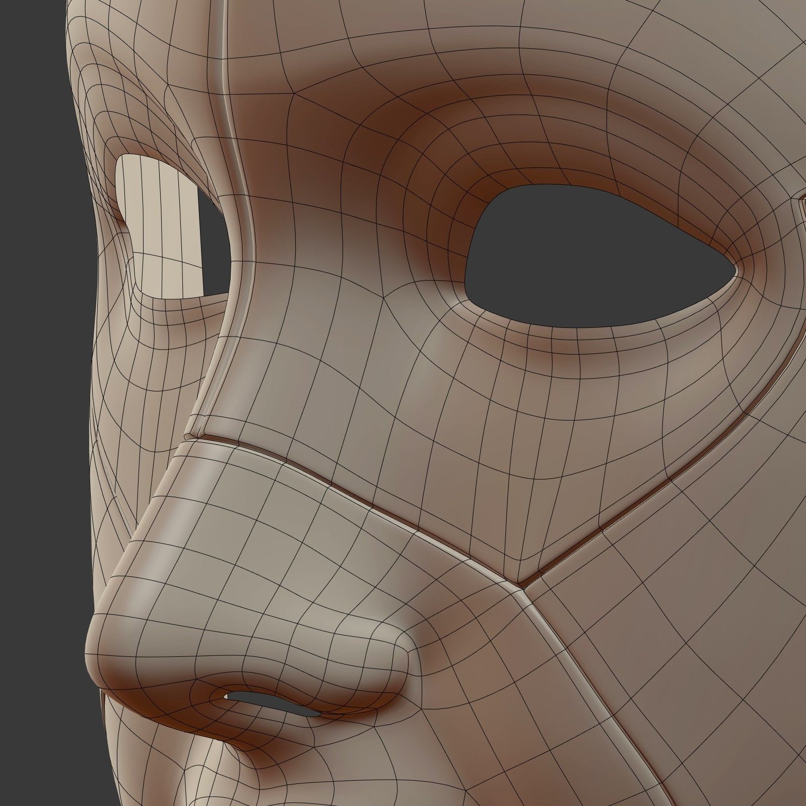 Robot Mask Low-poly 3D model_8