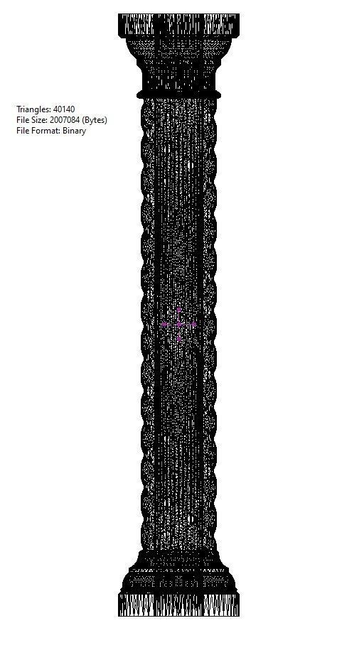 Spiral flutes classical column 3D print model_16