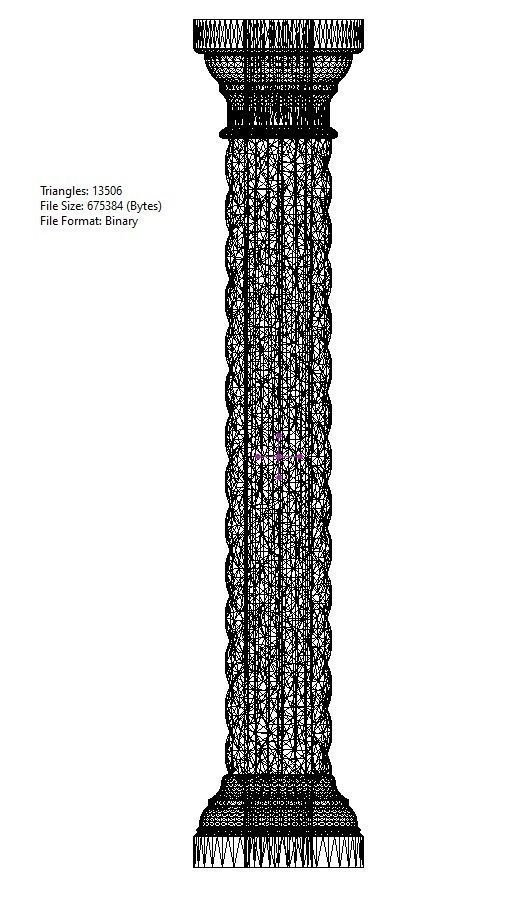 Spiral flutes classical column 3D print model_18