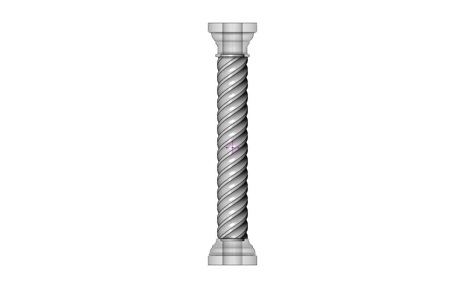 Spiral flutes classical column 3D print model_4