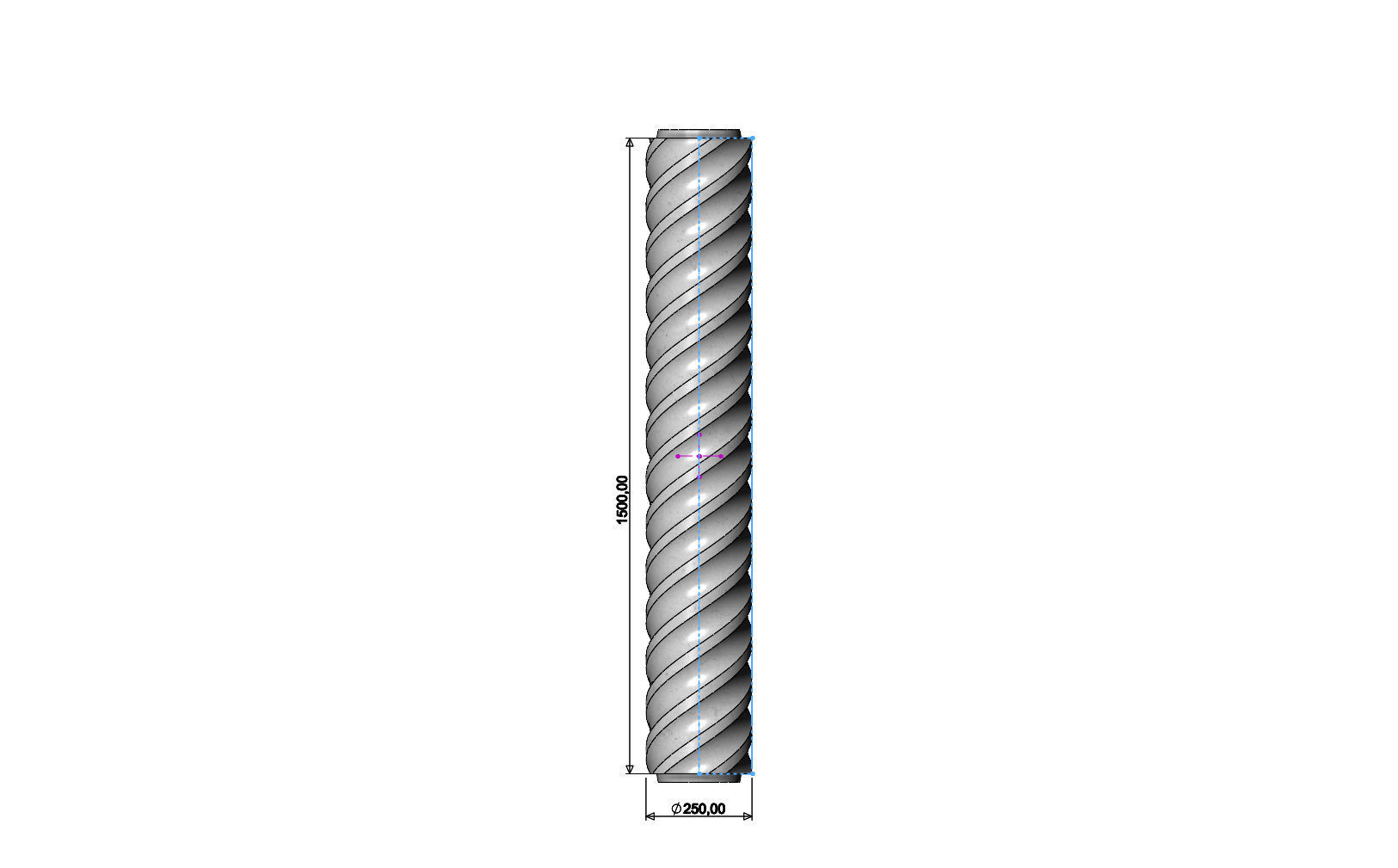 Spiral flutes classical column 3D print model_12