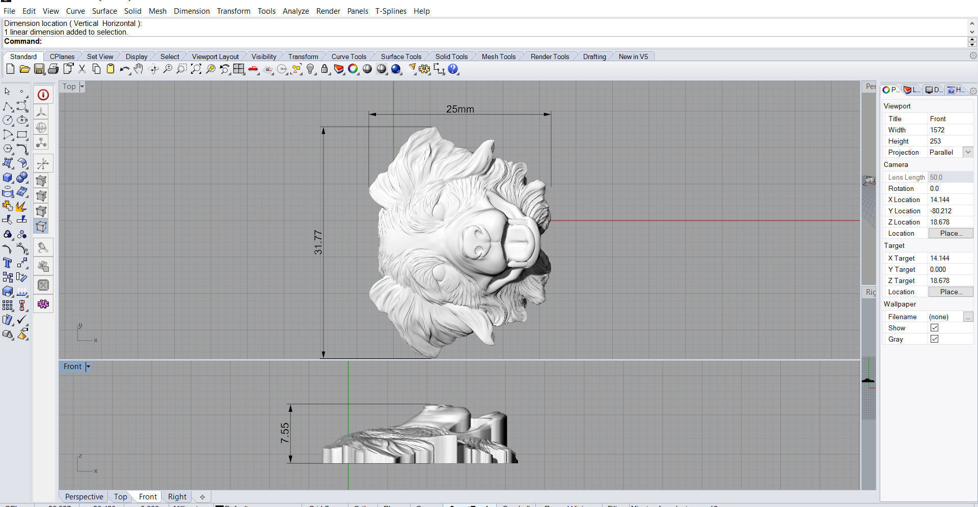  Australian shepherd bas relief for medaillon or pendant 3D print model_4