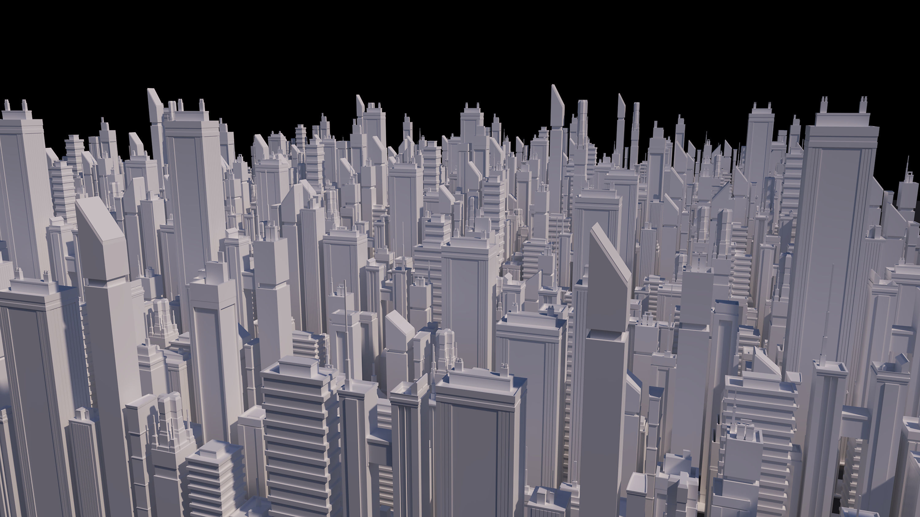 Low Poly scifi Skyscraper Collection Low-poly 3D model_2