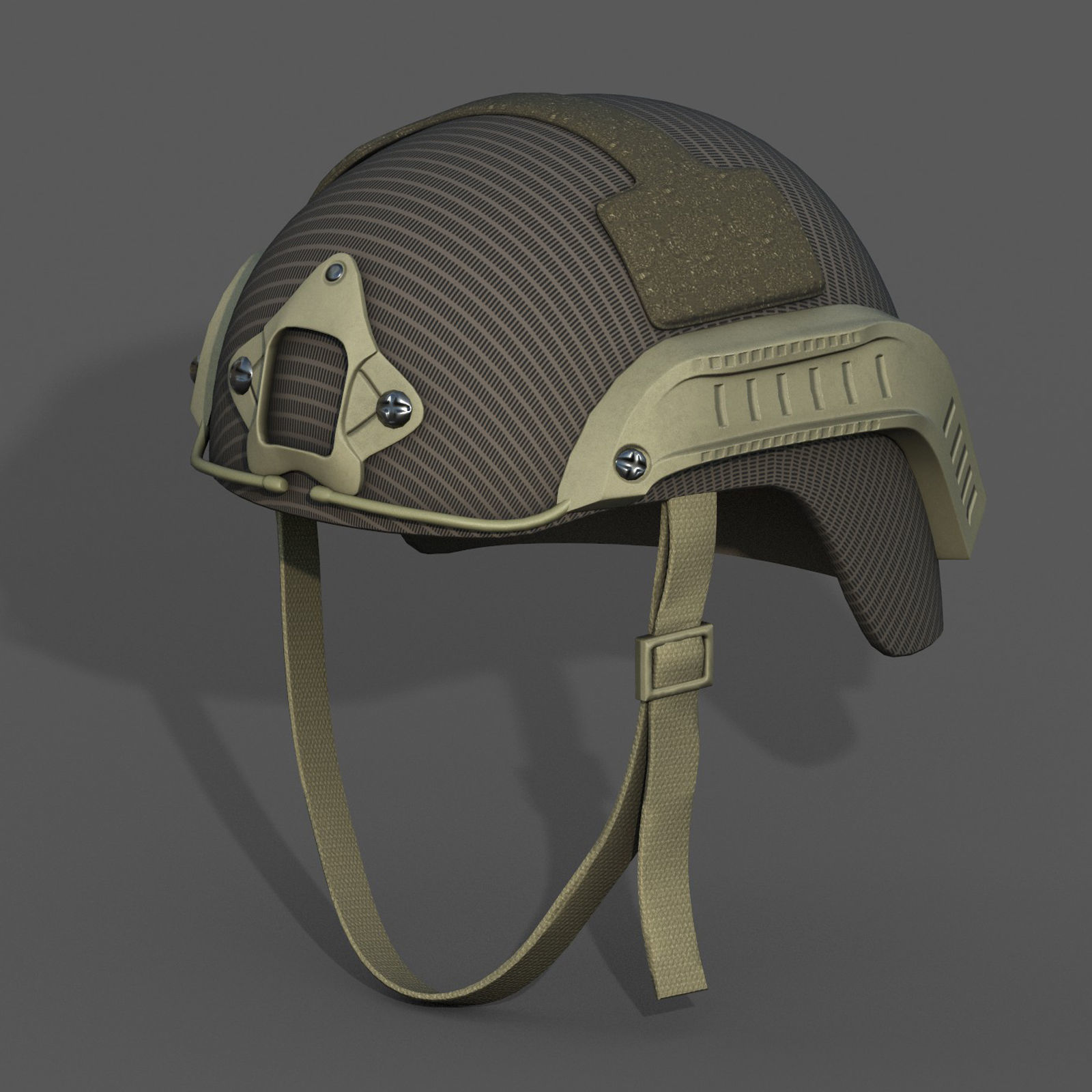 Helmet scifi military combat soldier armor Low-poly 3D model_1