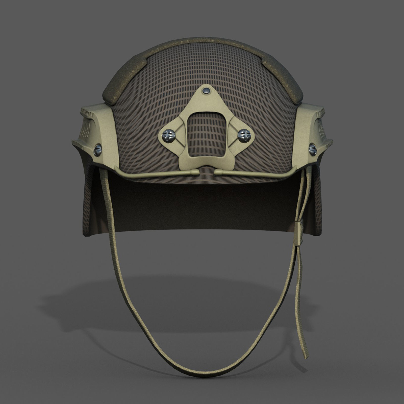Helmet scifi military combat soldier armor Low-poly 3D model_2
